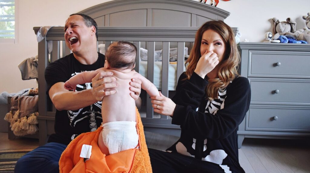 moments while changing a diaper