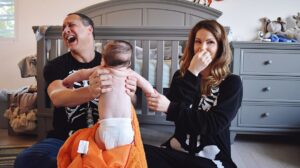 moments while changing a diaper