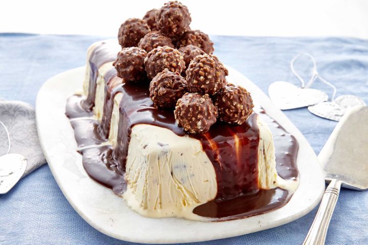 Ferrero rocher ice-cream cake