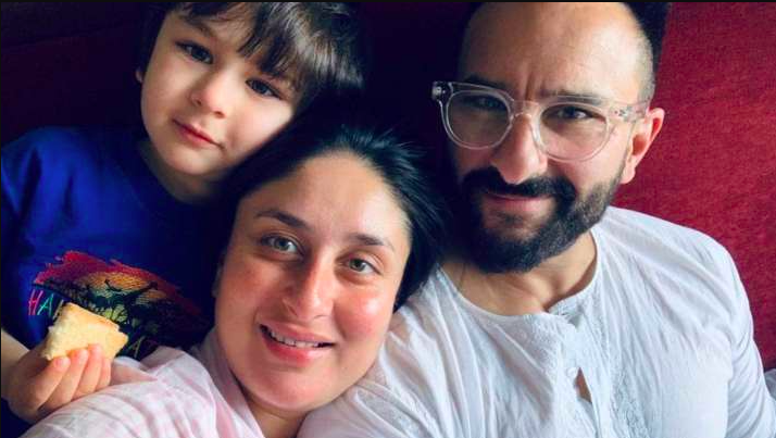 Kareena Kapoor, Saif Ali Khan with son