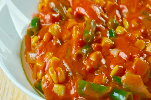 Sweet Corn and Capsicum Gravy