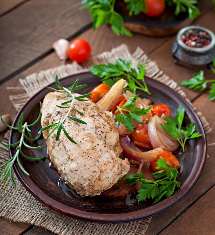 baked chicken breast with vegetables recipe