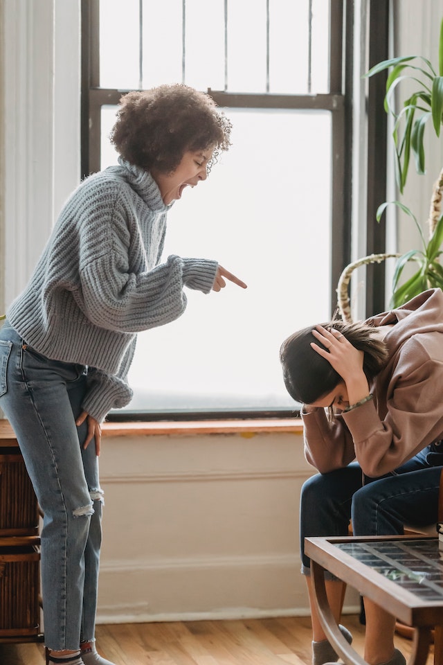 Teen and parent clash