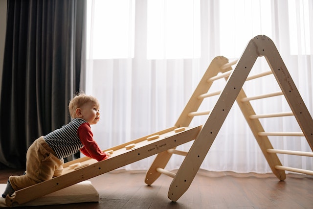 Baby Climbing on ladder